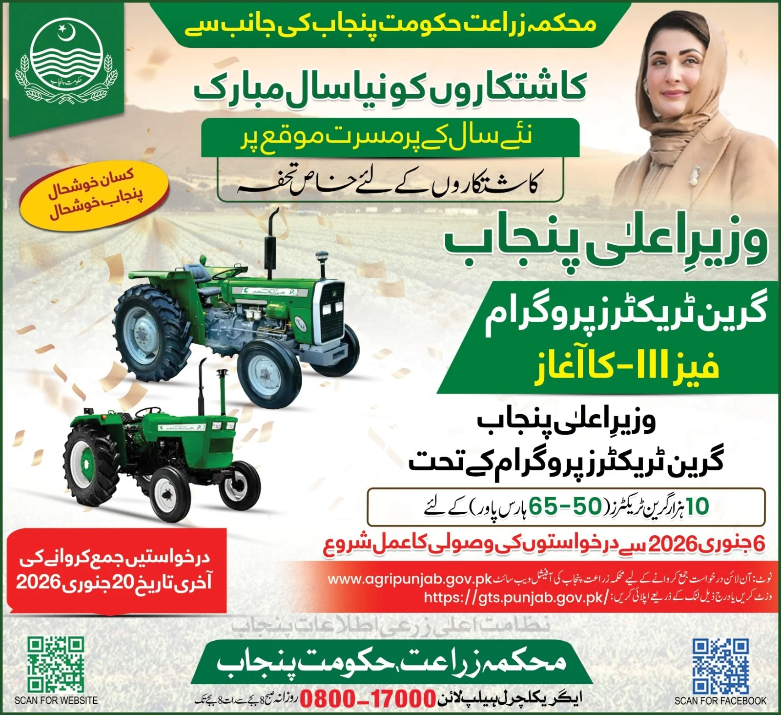 Chief Minister Punjab Green Tractor Scheme Phase III 7 Green Tractor Scheme Phase III